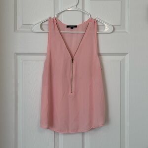 Ambiance Pink Tank Top with Sleeveless Design and V-Neck